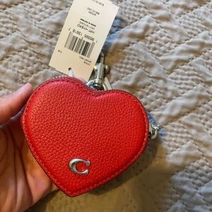 Coach Heart Zip Pouch
